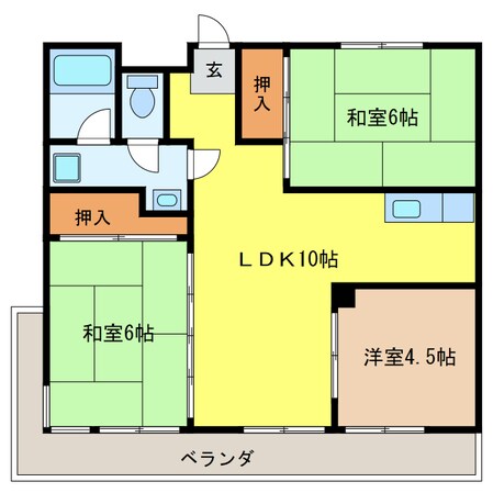 マンション城南の物件間取画像